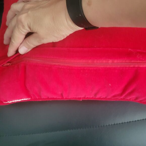 Christmas Holiday Needlepoint pillow red santa snowman candy cane present happy - Picture 7 of 12